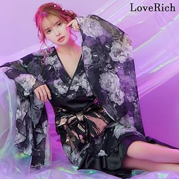 LoveRich 【高級ライン】　花魁ドレス 高級ライン】【2カラー/2点セット】総レース ロングinミニ